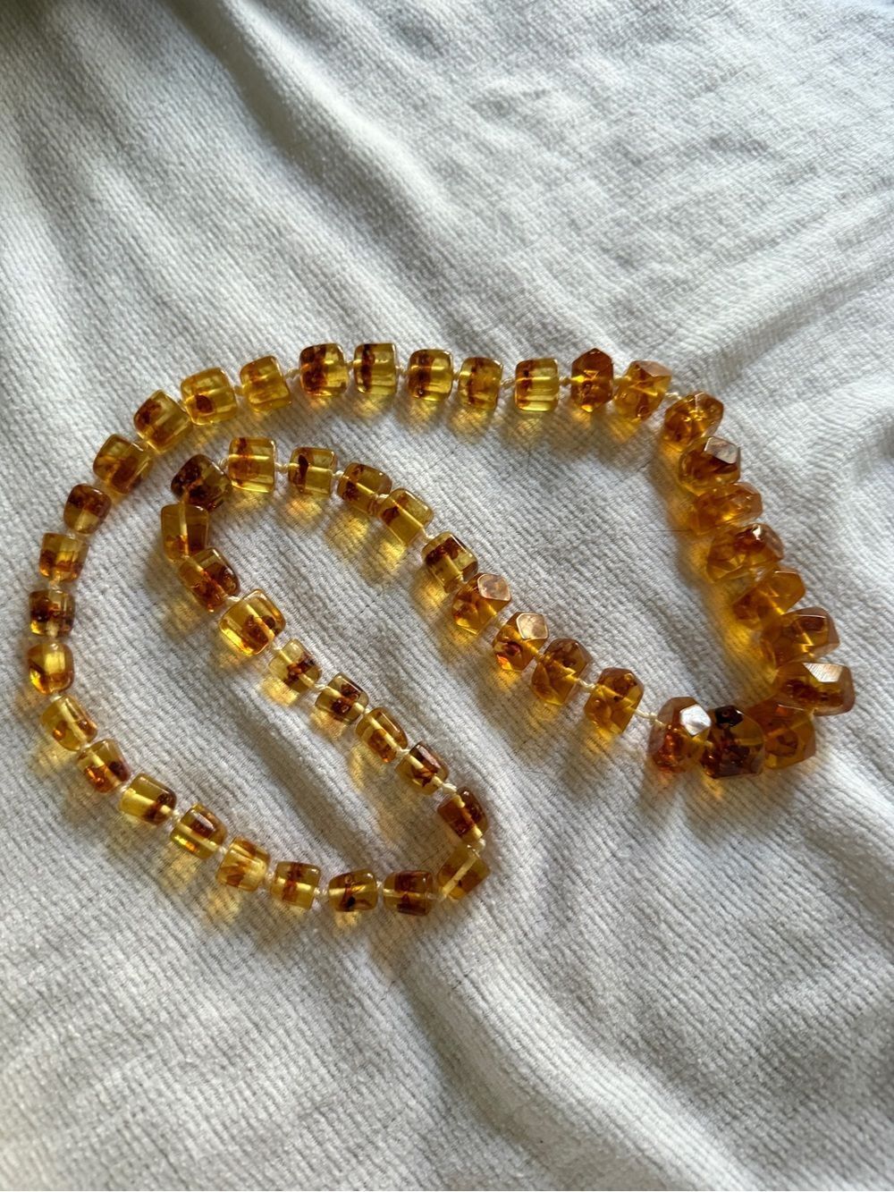 Vintage Pressed Baltic Amber Necklace